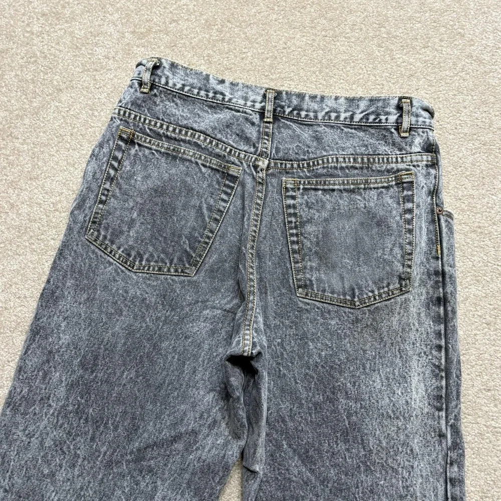 Vtg 80s Gap Jeans 32x30.5 Gray Relaxed Tapered Acid Wash Button Fly Denim Pants